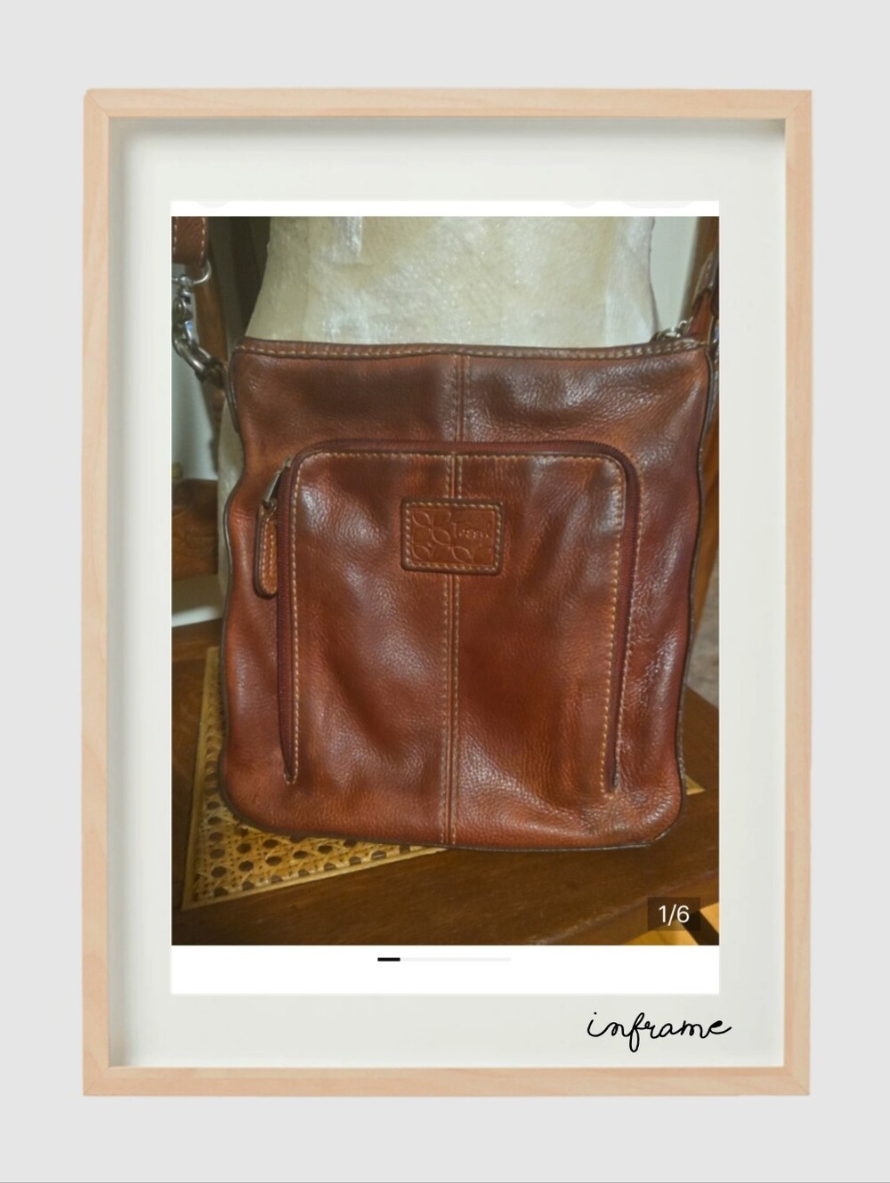 Fossil Brown Leather Crossbody Bag